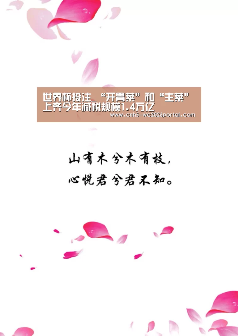 世界杯投注_“开胃菜”和“主菜”上齐今年减税规模1.4万亿(图2) 世界杯买球网站